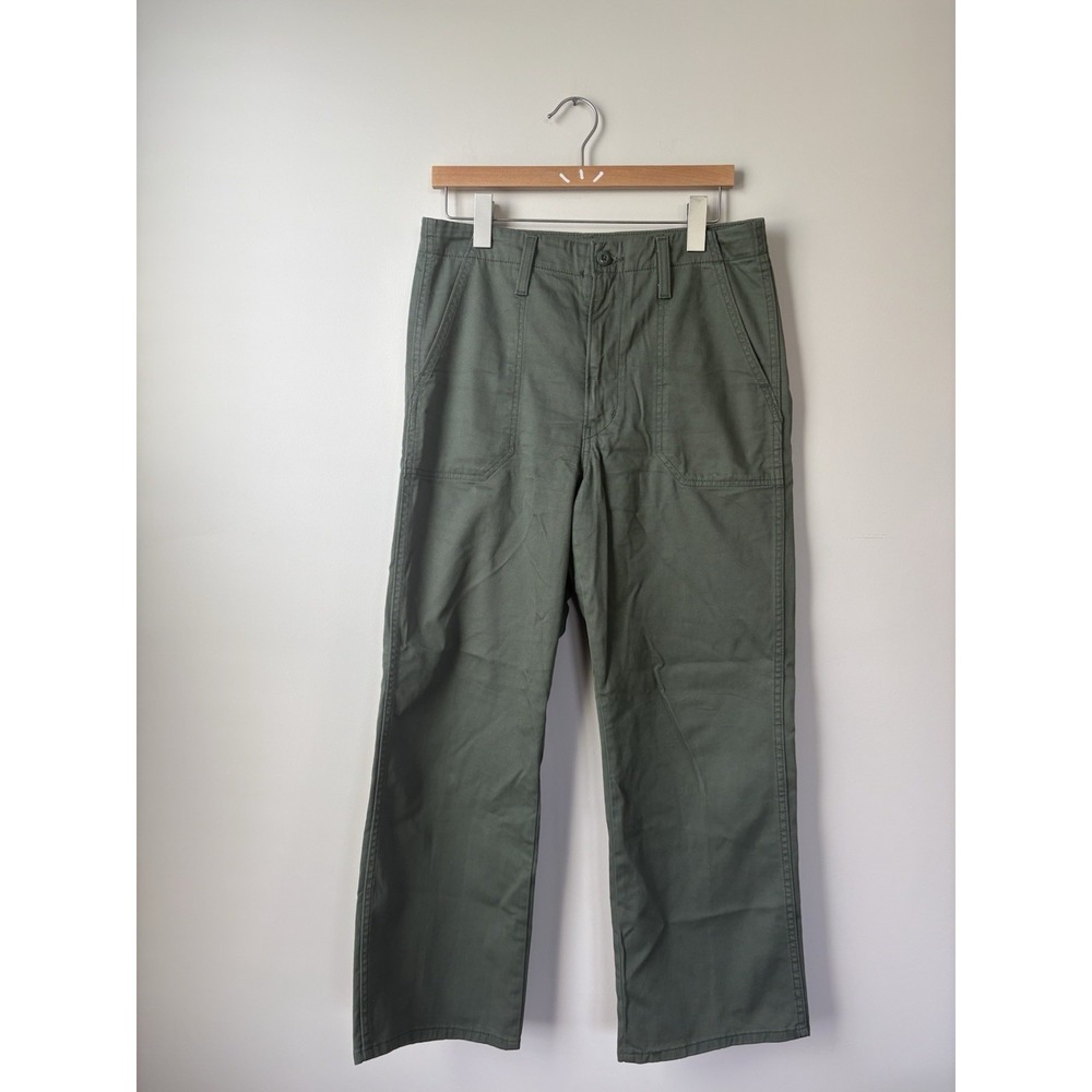 Women's Levi Utility Pants Size 29x27 Straight Leg Army Green Pants